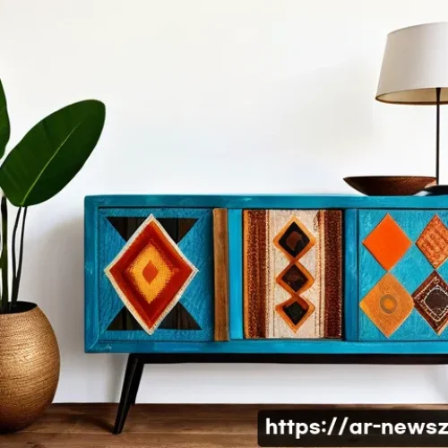 Home 33 업사이클링 스타트업의 국제 시장 진출 전략 - **Prompt:** A vibrant collection of beautifully crafted upcycled home decor items, showcasing a fusi...