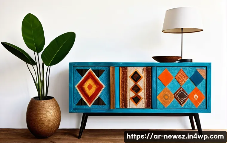 업사이클링 스타트업의 국제 시장 진출 전략 - **Prompt:** A vibrant collection of beautifully crafted upcycled home decor items, showcasing a fusi...